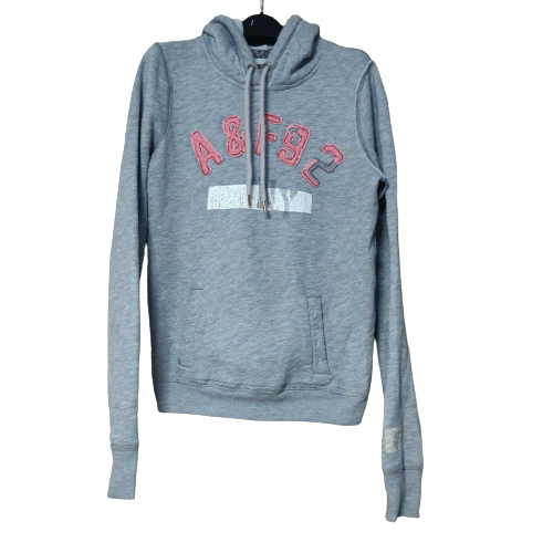 Abercrombie & Fitch Vintage Grey Pullover Hoodie Women Size Medium