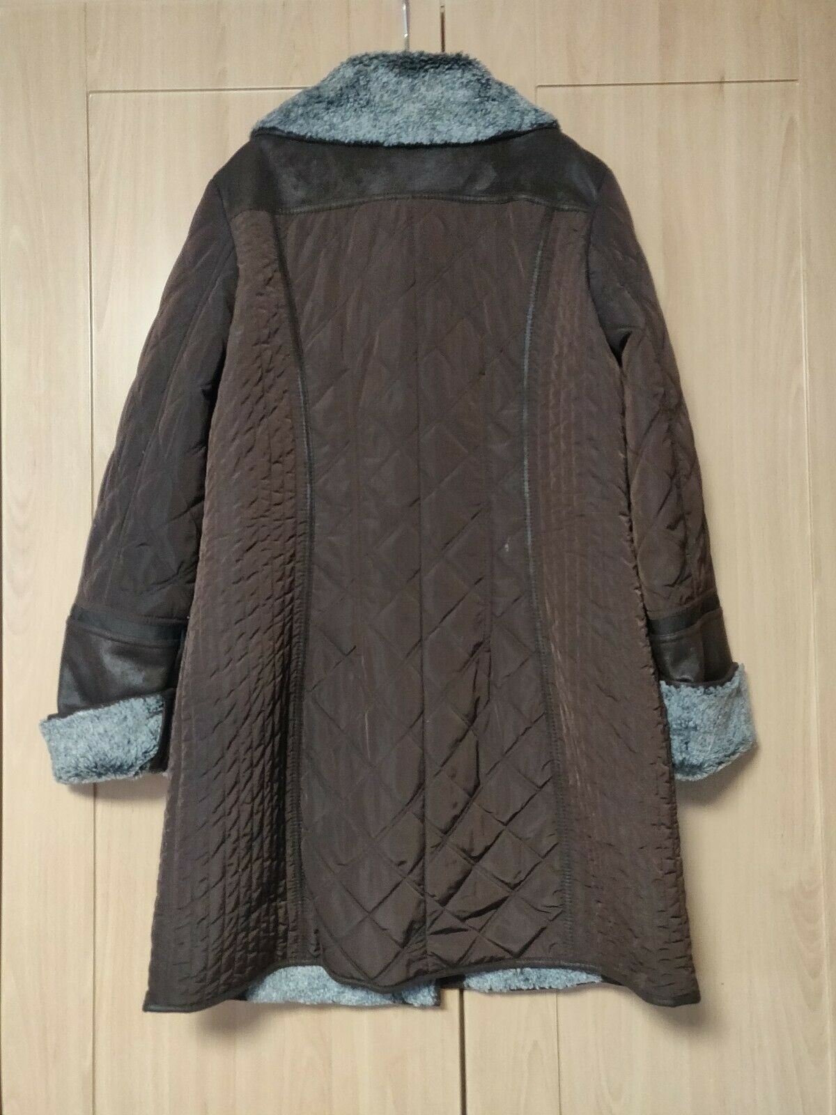 Damo Brown women vintage Coat With Partial Fur Lining Size 16