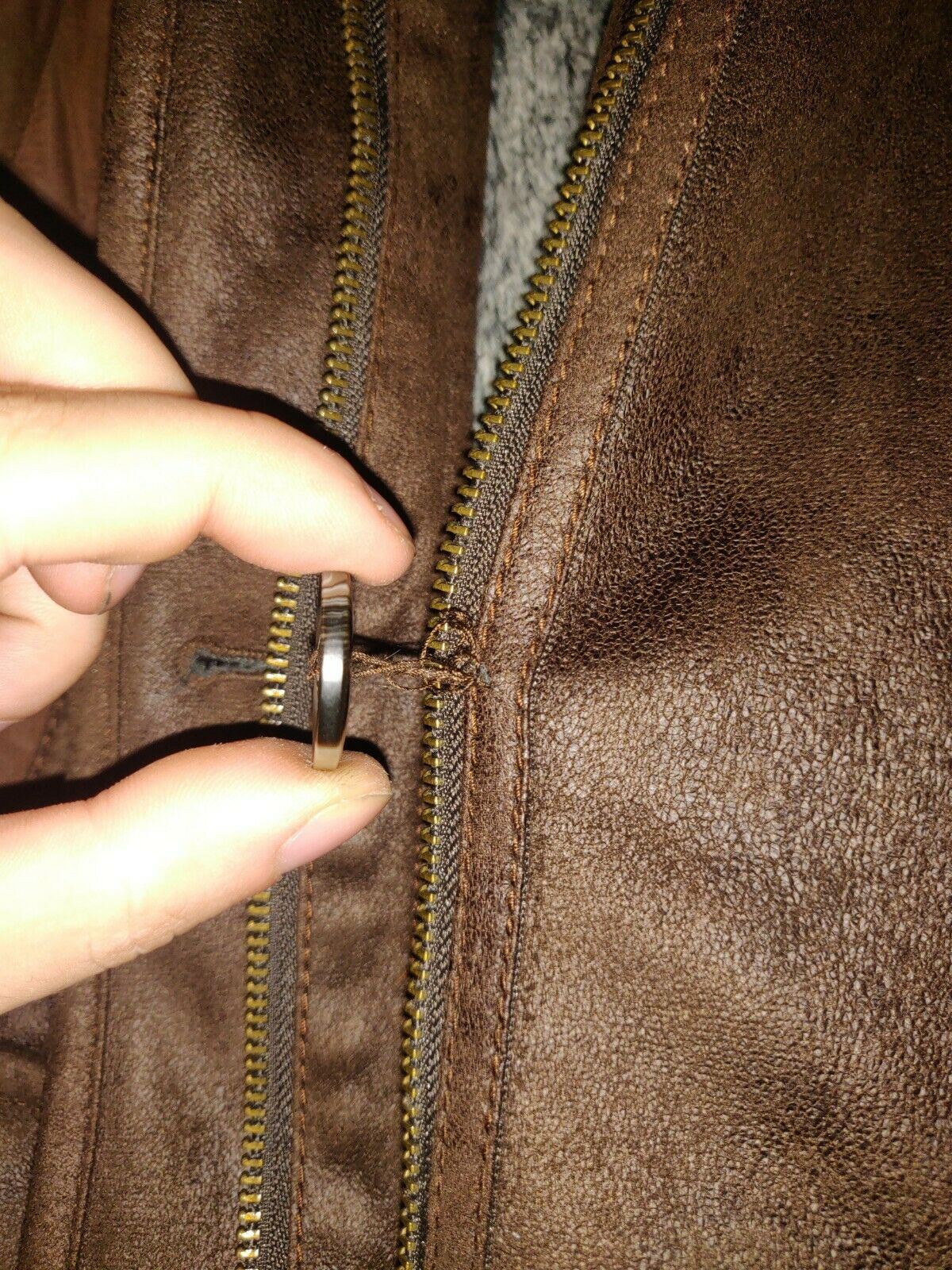 Damo Brown women vintage Coat With Partial Fur Lining Size 16