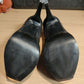 Salt and Pepper Black Leather Heels Women Size UK 4