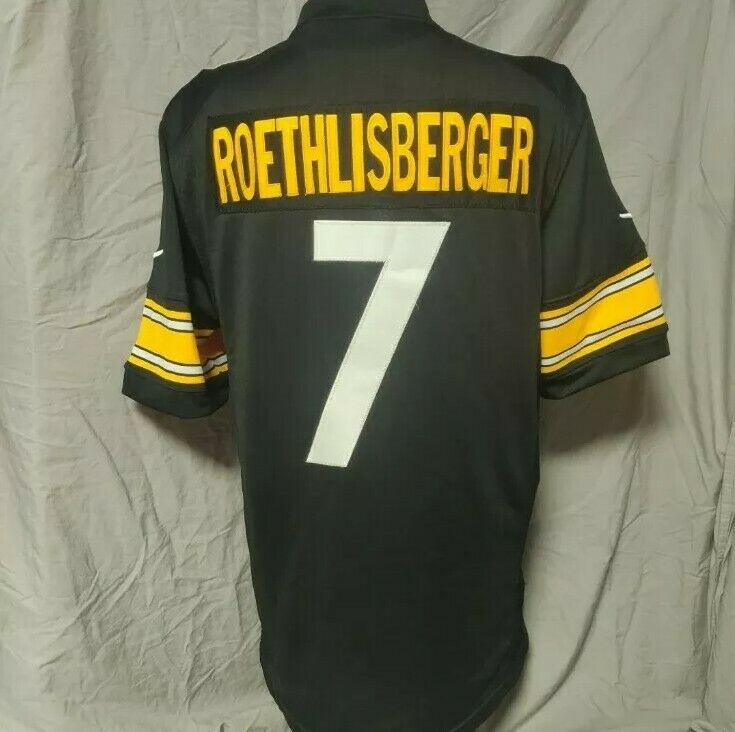 Pittsburgh Steelers Roethlisberg 7 Black NFL Jersey Men Size Large