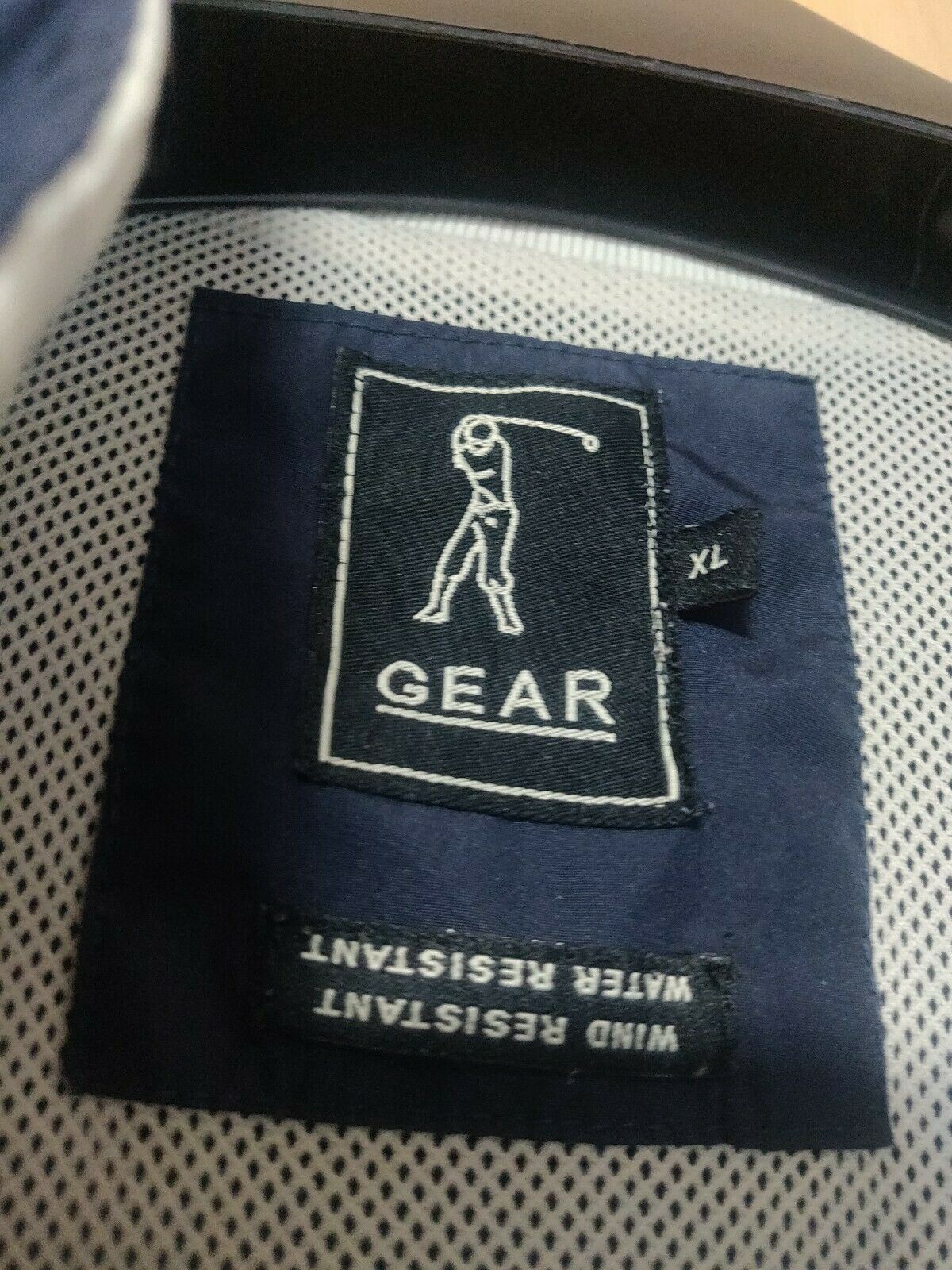 GEAR Navy Golf Windbreaker Outdoor Half-Zip Jacket Men Size XL