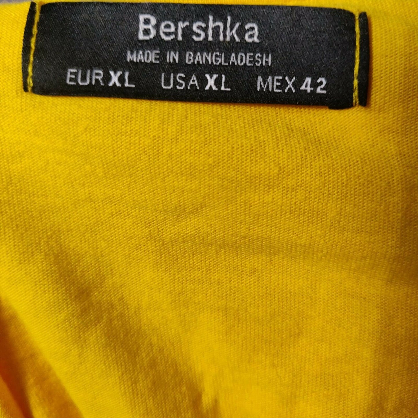 Bershka Yellow T-shirt Trouble Maker Men Size XL