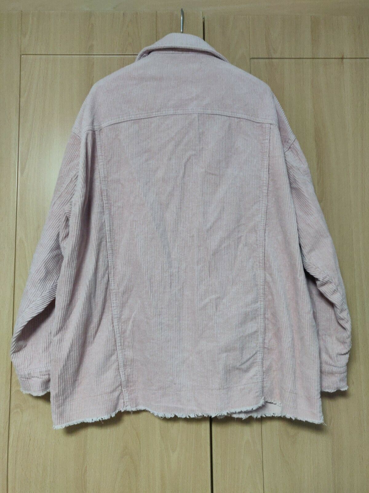 Zara Corduroy Cotton Pink Denim Jacket Women Size Medium