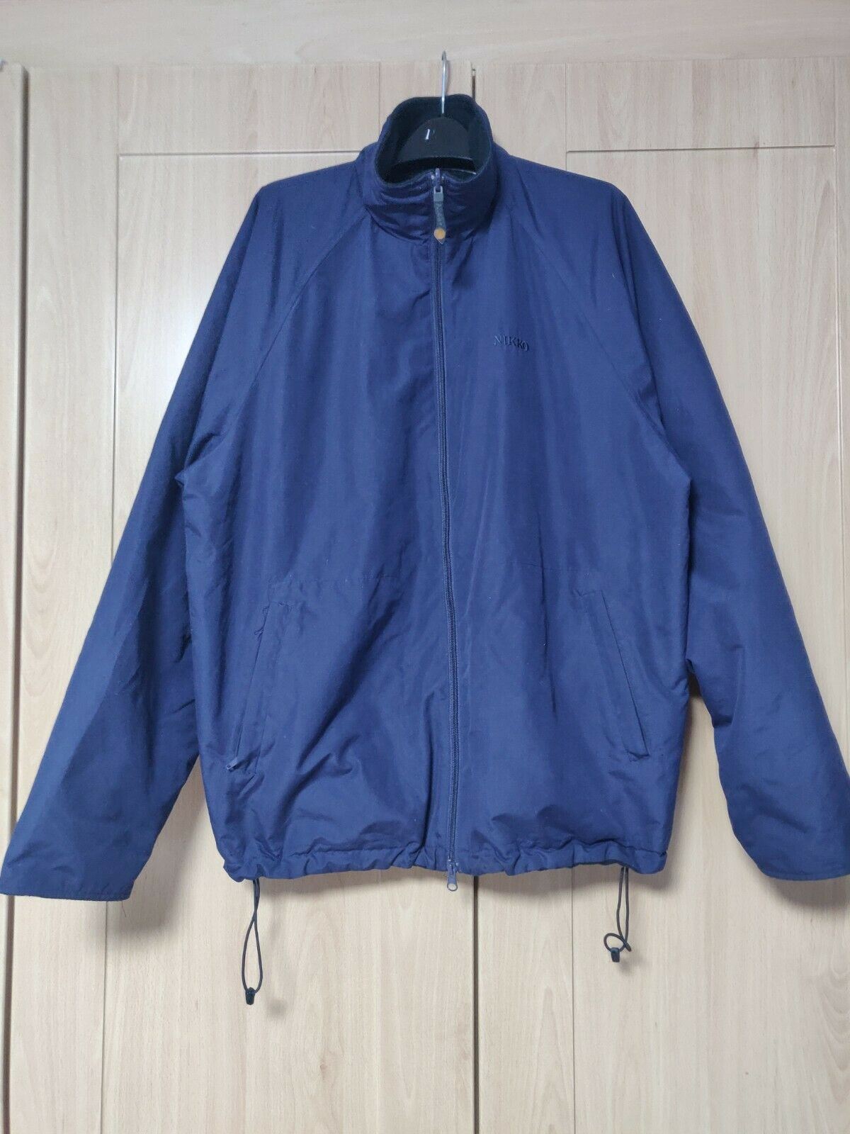 Nikko Blue Nylon Windbreaker Jacket Mens Size 6