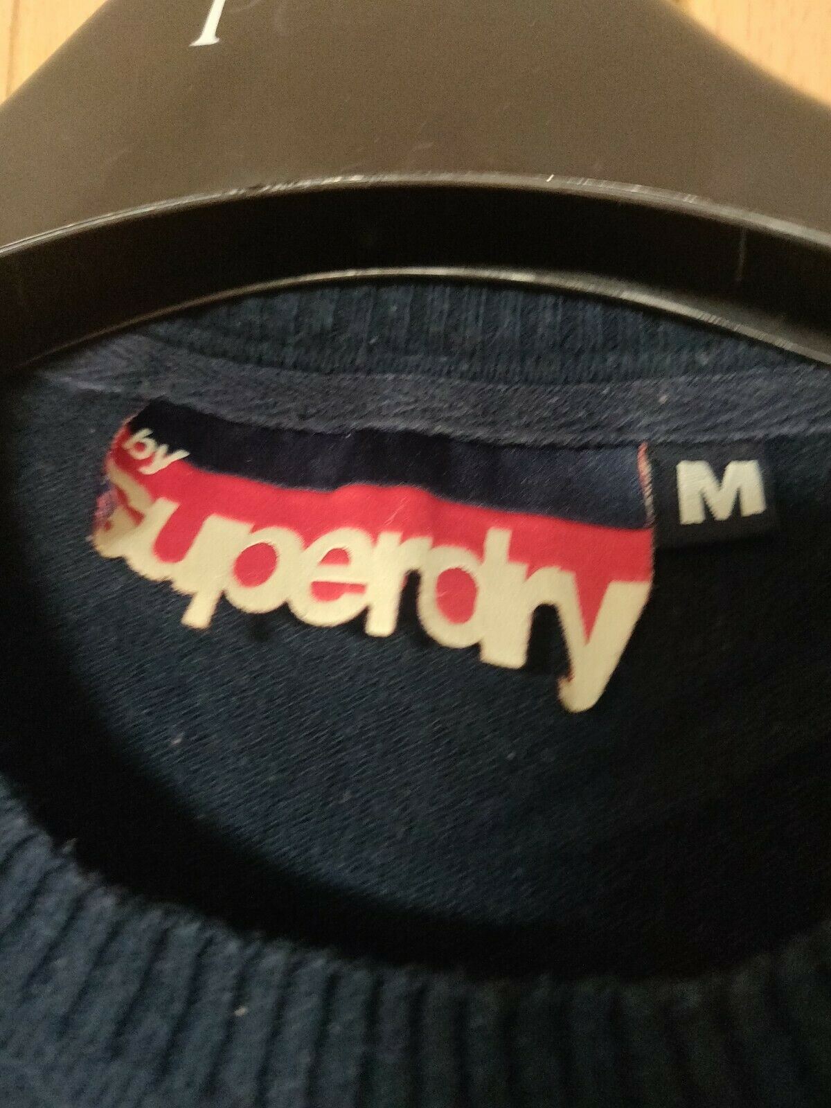 Superdry White/Black Jumper Men Size Medium