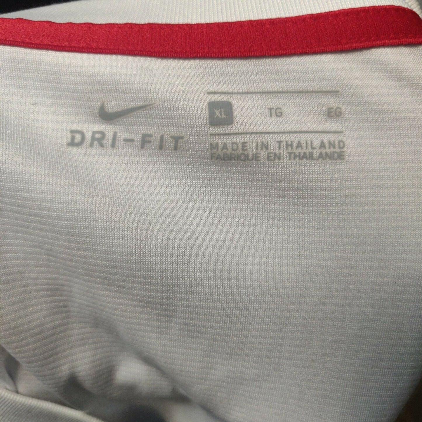 France Football Federation White Nike Dri-Fit Jersey Men Size XL