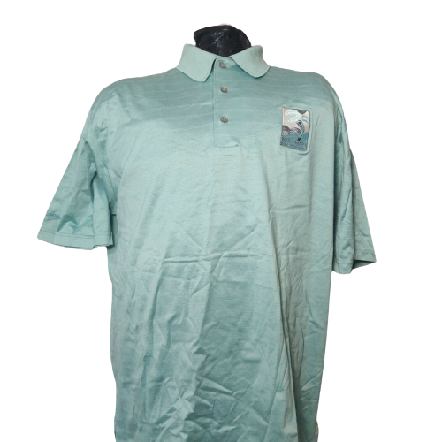 Ben Hogan Blue Polo Shirt Short Sleeve Men Size Large