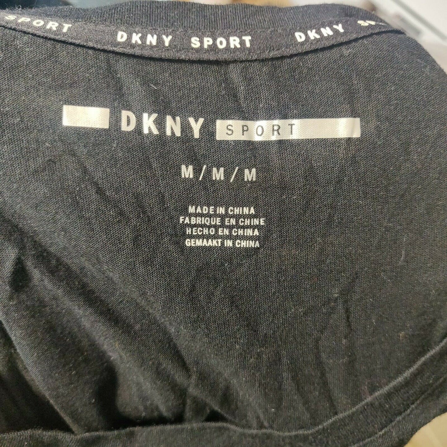 DKNY Sport Black T-shirt Short Sleeve Women Size Medium