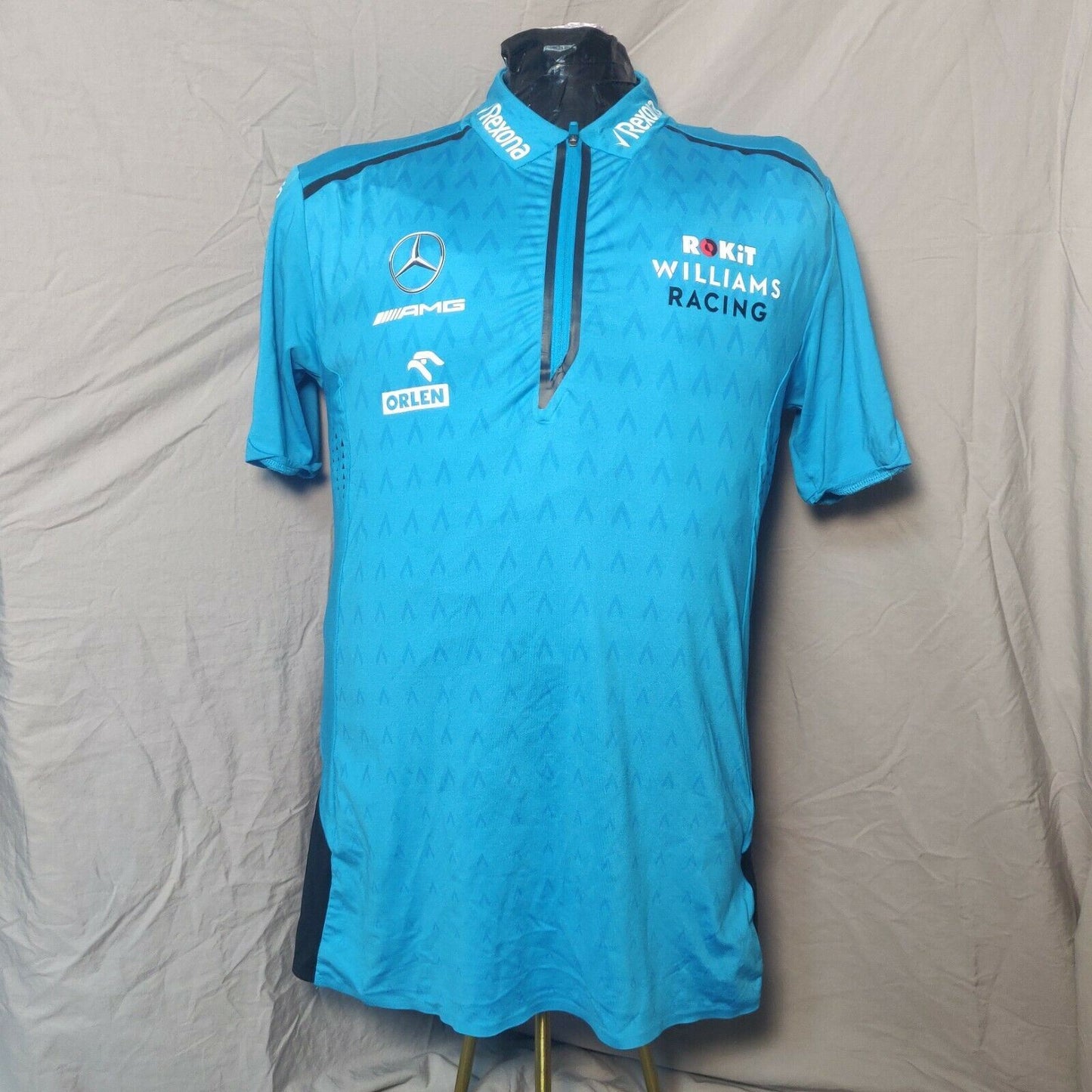 Fanatics Rokit Williams Racing Blue F1 Zipped Polo Men Size Medium