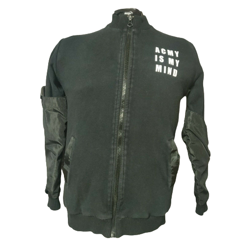 Acmy Black Full Zip Hoodie Men Size Medium