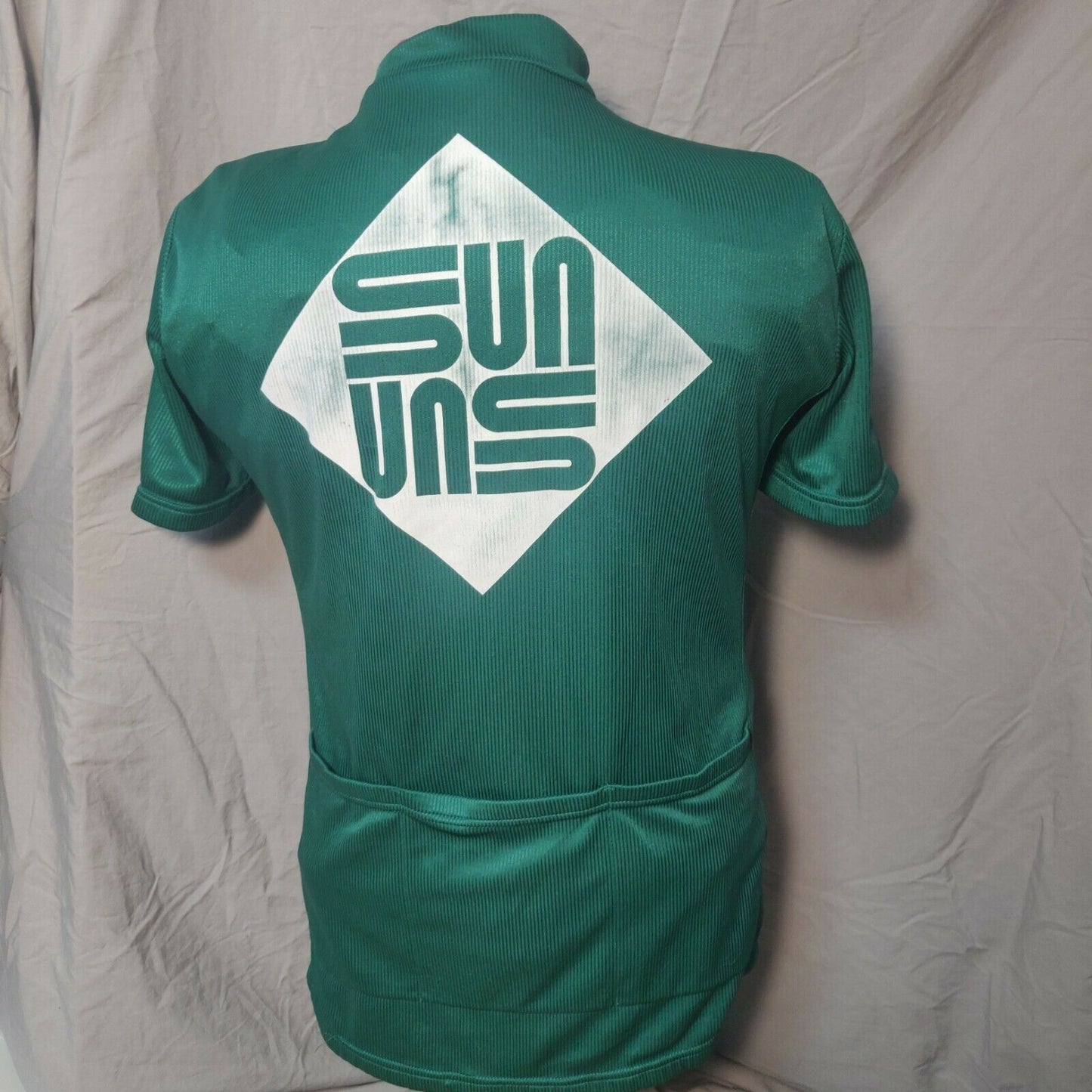 MY Bike Green Cycling Jersey Short Sleeve 1/4 Zip Men Size Medium