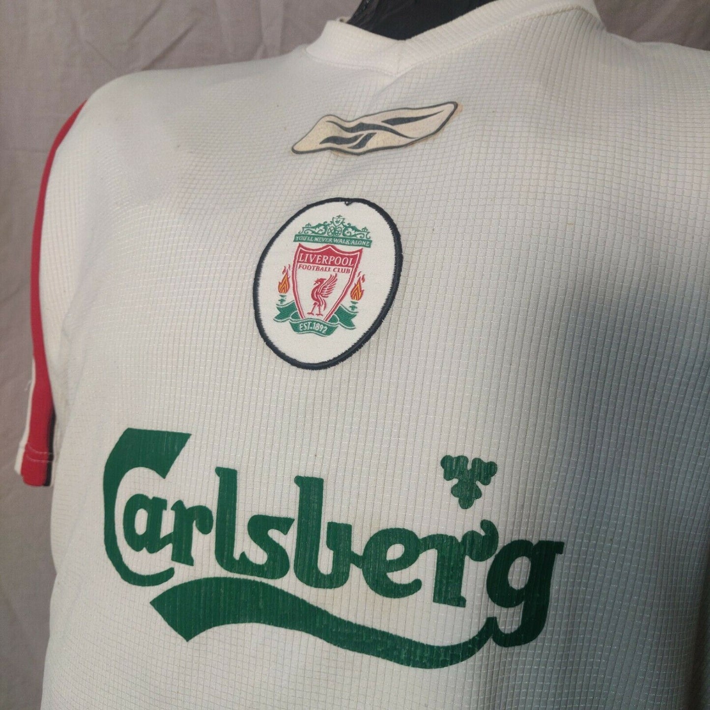 Liverpool FC 2003 White Reebok Jersey Men Size XL