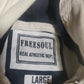FREESOUL White Hooded Sweatshirt Full Zip Pullover Men Size Large