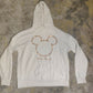 Disney White Mickey Mouse Hoodie Pullover Women Size Medium