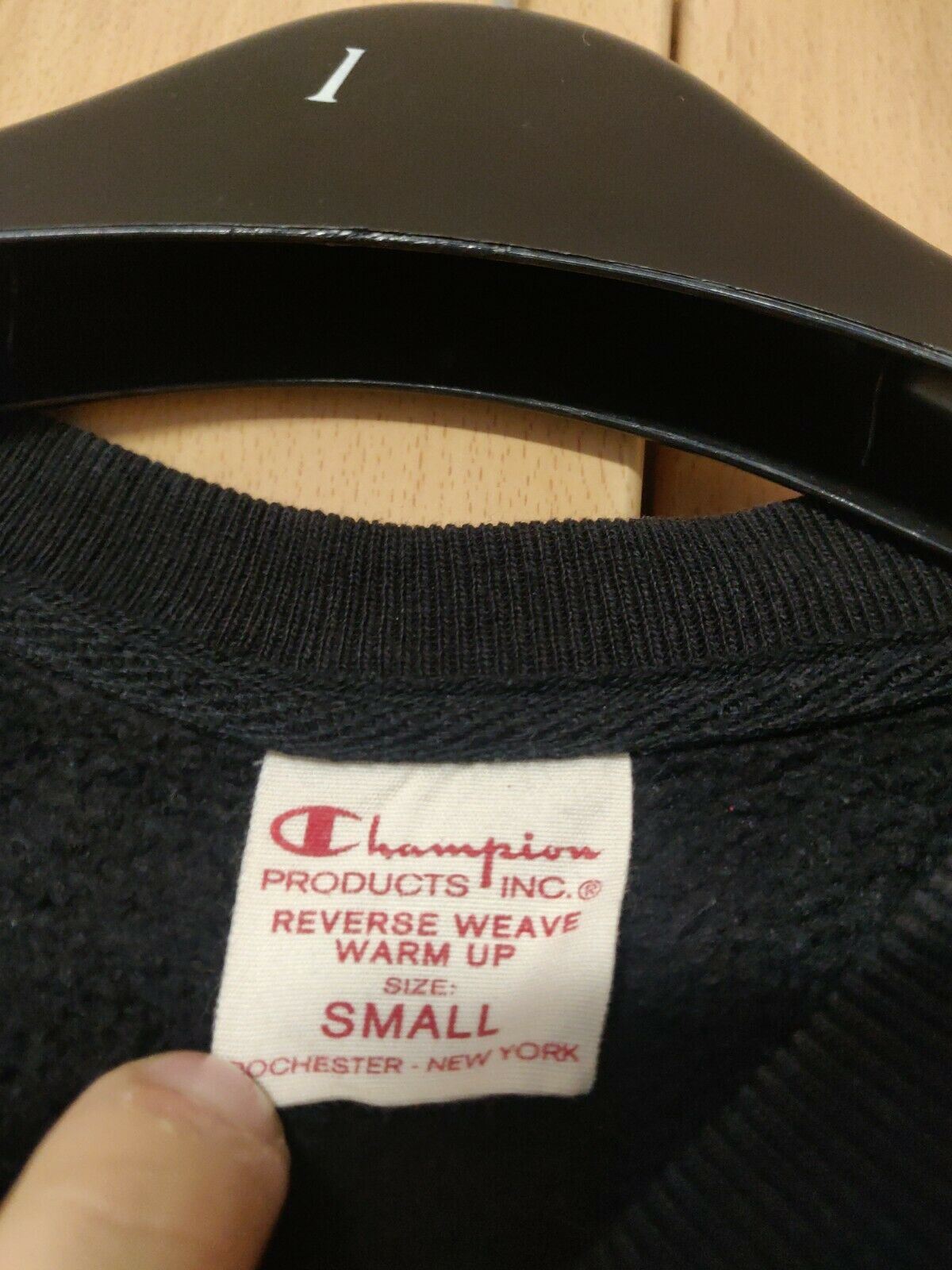 Champion Black Reverse Weave Jumper Long Sleeve Men Size Small