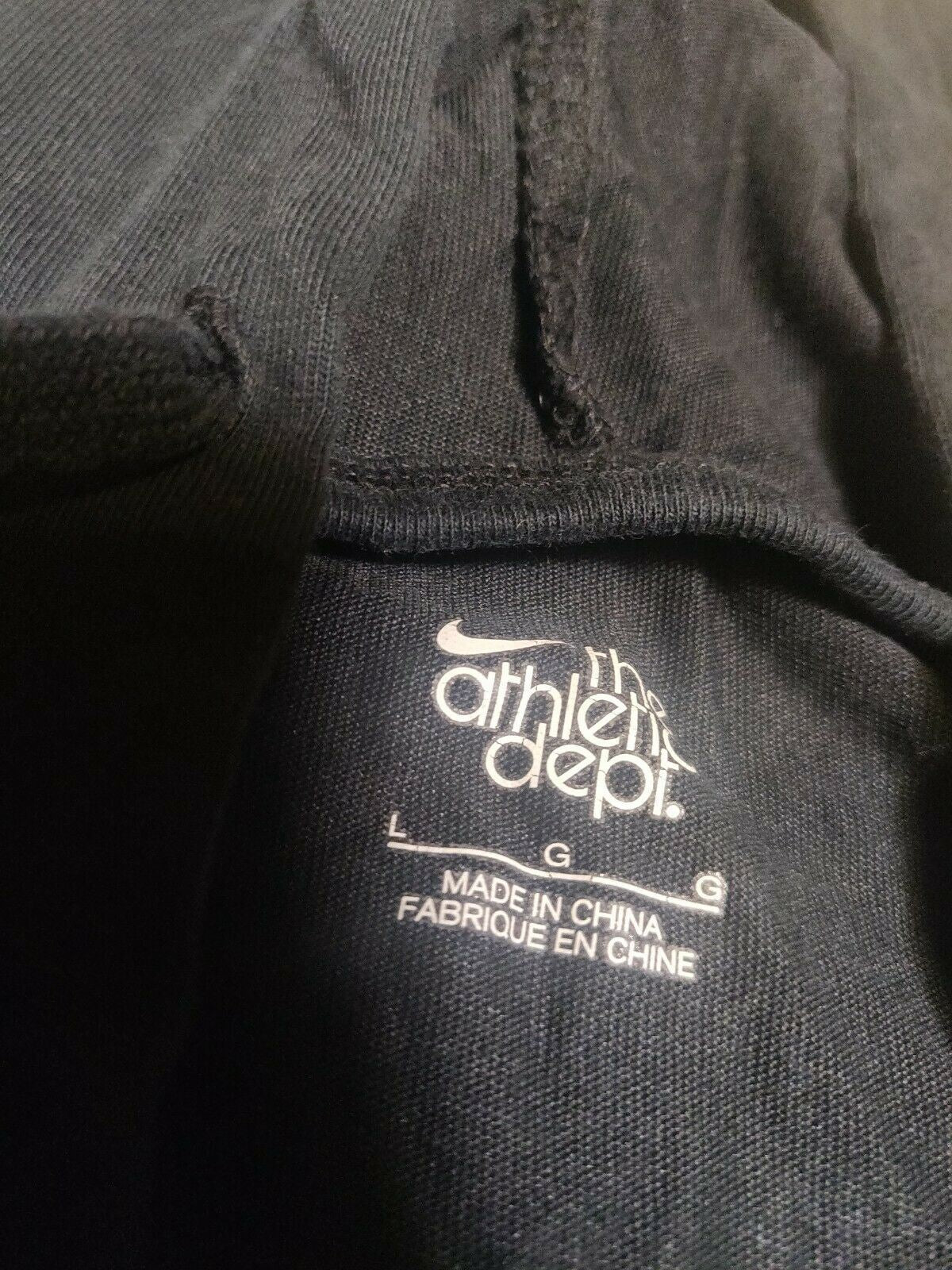 Nike Athletic Dept Vintage Black Hoodie Sweatshirt Long Sleeve Men Size Large