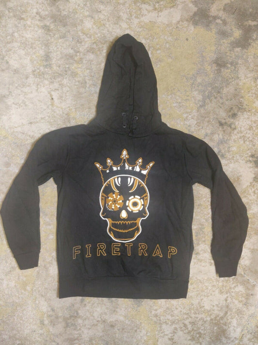 Firetrap Black Hooded Sweatshirt Boys Size 11-12 Years