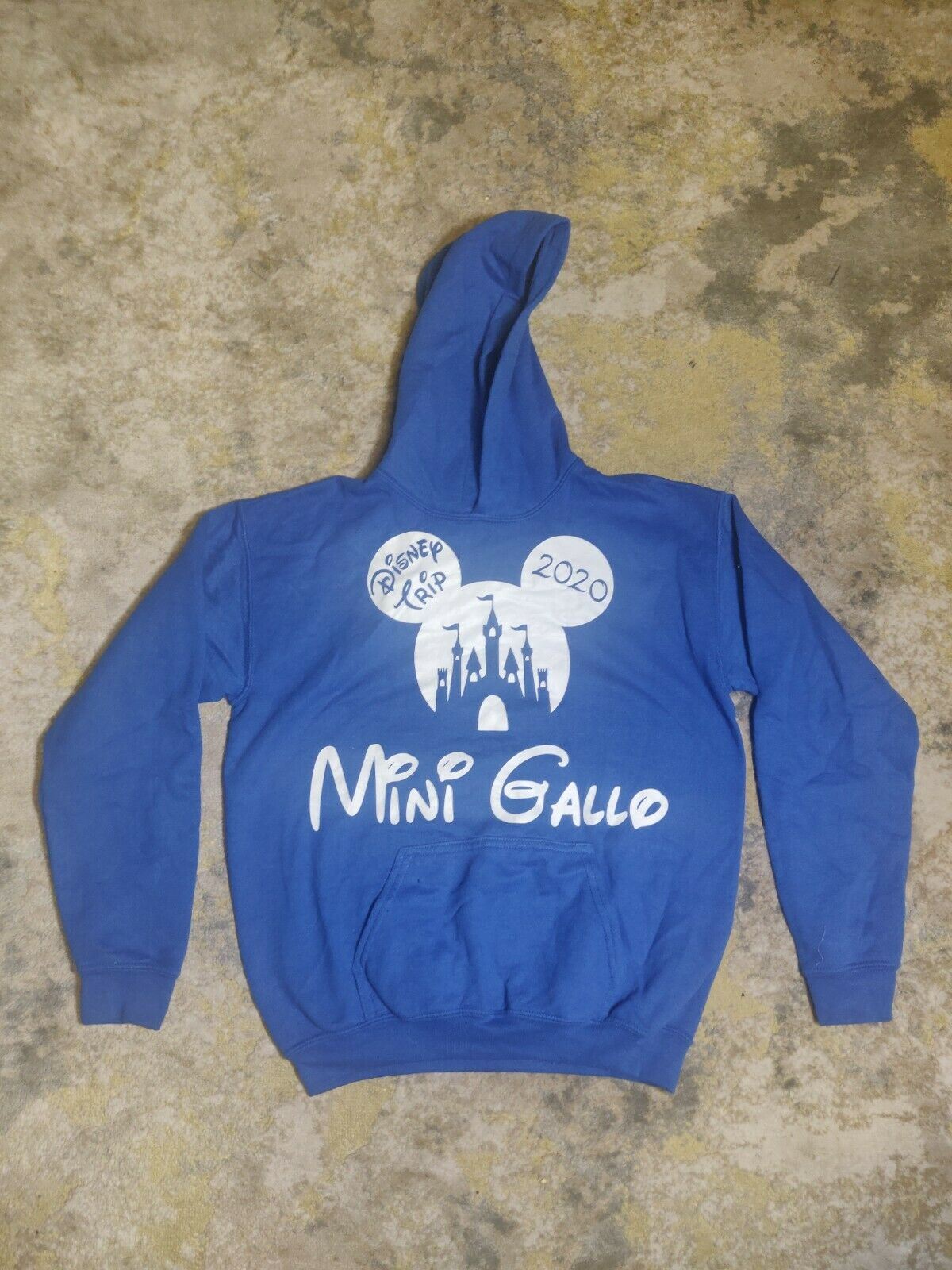 Gildan Blue Disney trip mini Gallo Hoodie  Pullover Unisex Size Large