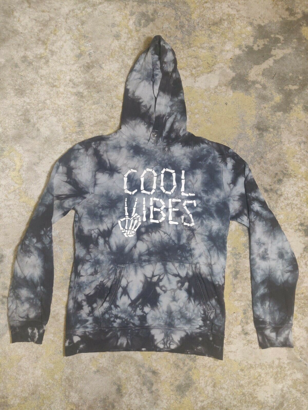 H&M Black Hoodie Cool Vibes Long Sleeve Pullover Boys Size 11-12 Years