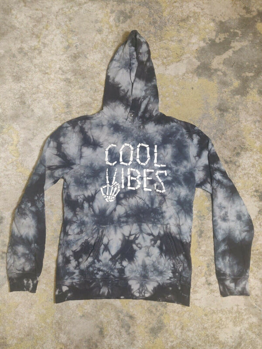 H&M Black Hoodie Cool Vibes Long Sleeve Pullover Boys Size 11-12 Years