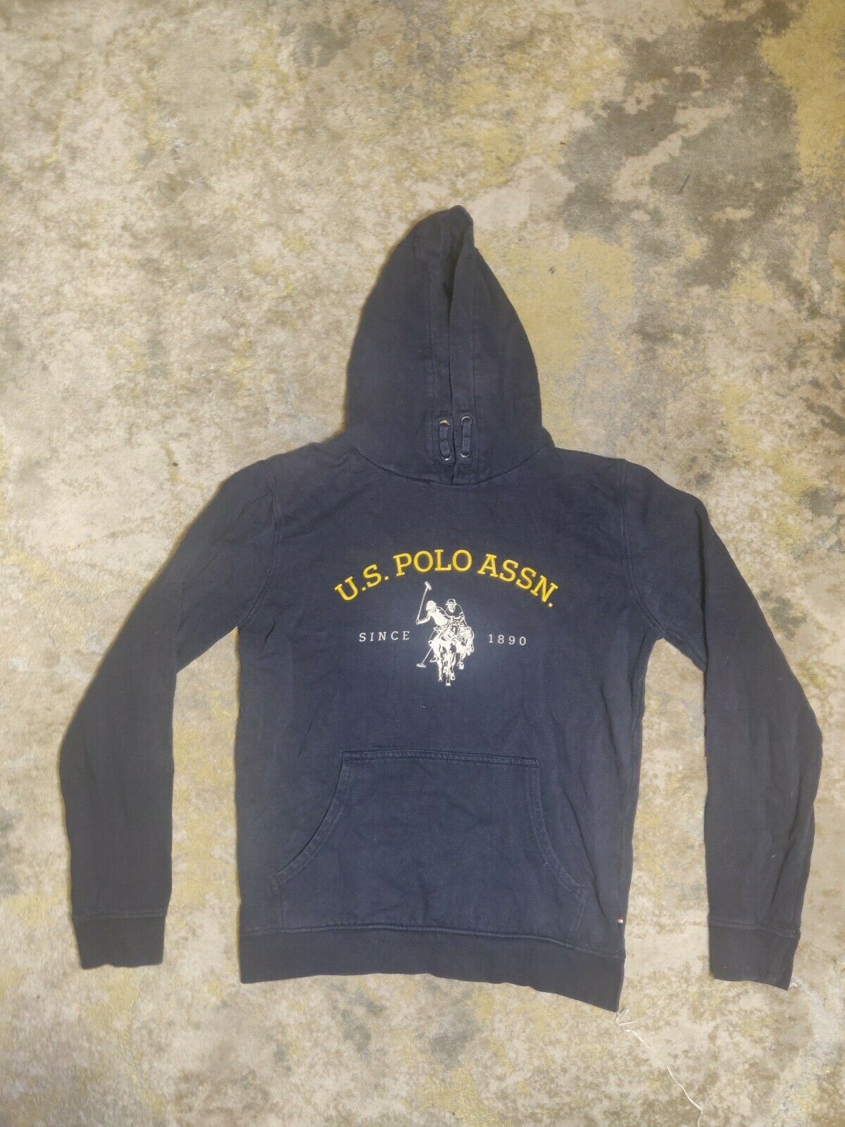 US Polo Assn Vintage Blue Hooded Sweatshirt Long Sleeve Boy's Size 14-15years