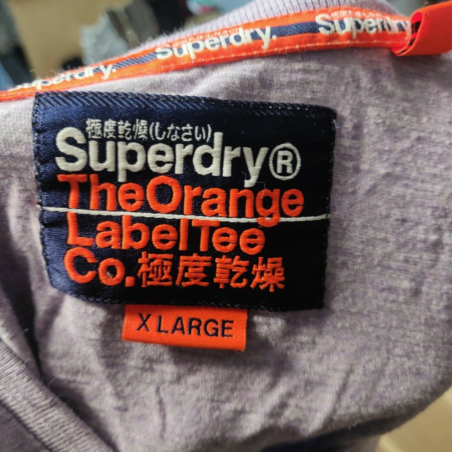 Superdry The Orange Label Grey T-shirt Short Sleeve Men Size XL