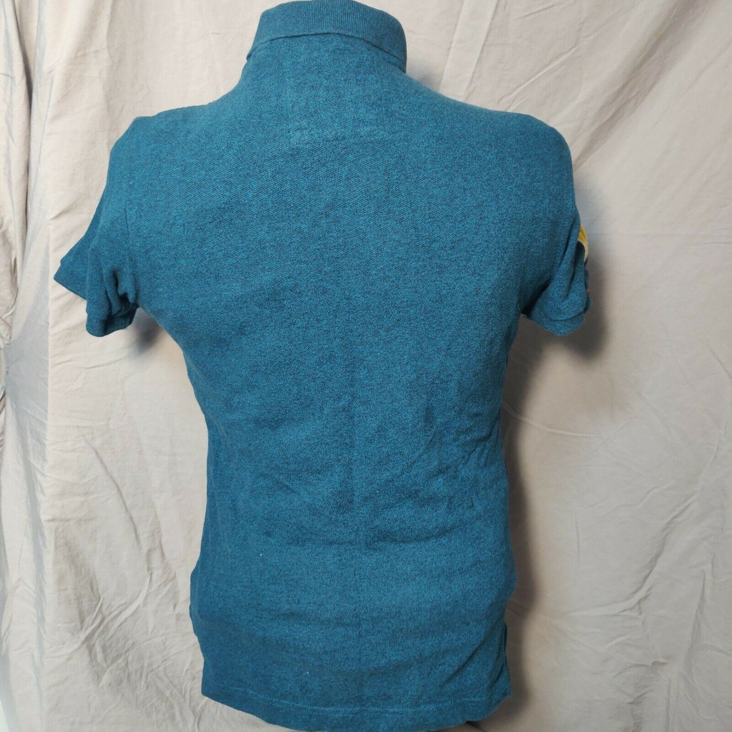 Superdry Premium Blue Polo Shirt Short Sleeve Men Size Small