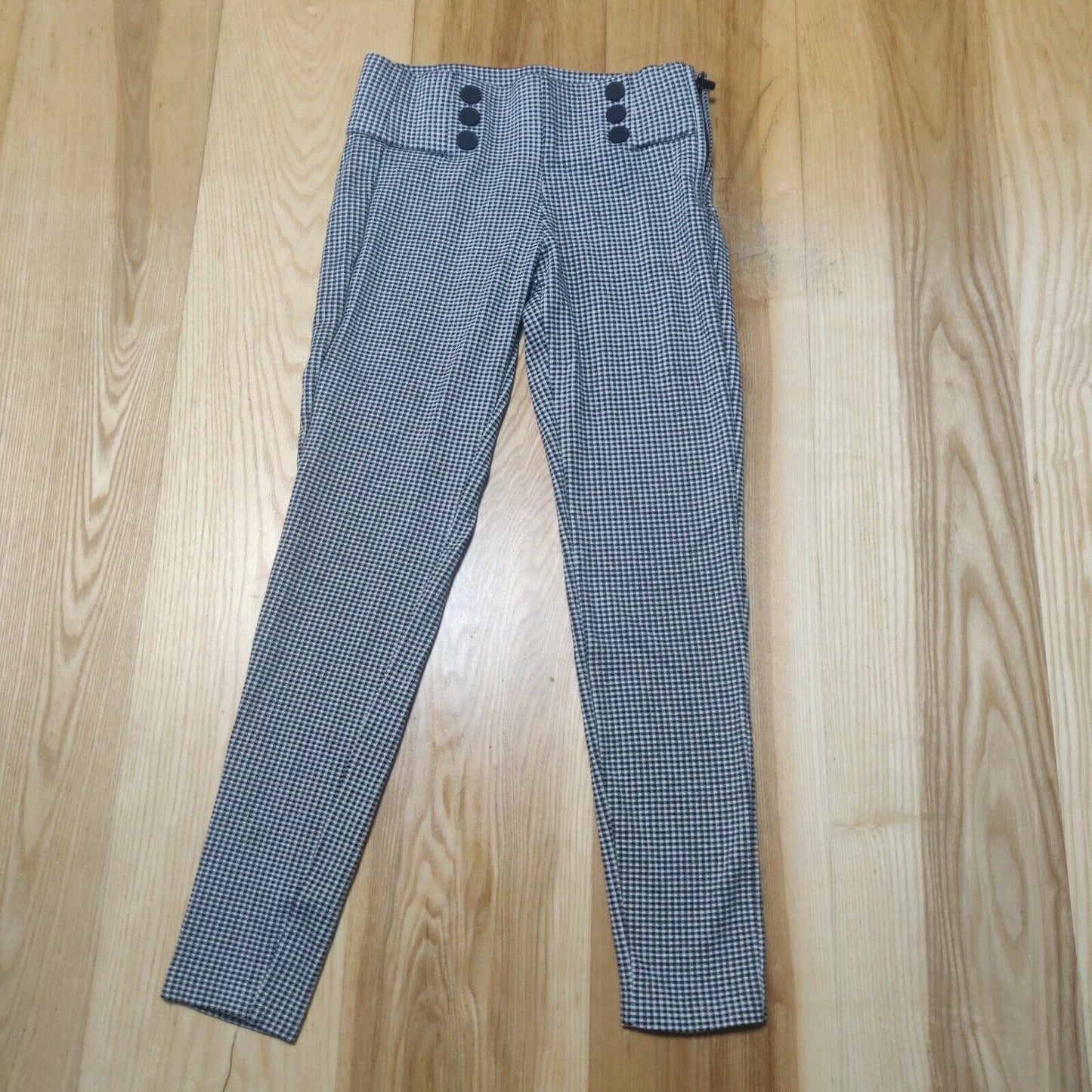 Zara Grey Plaid Pants Trousers Women Size XS