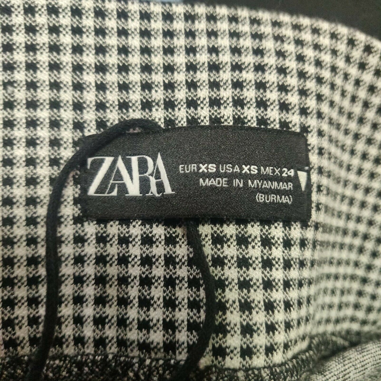 Zara Grey Plaid Pants Trousers Women Size XS