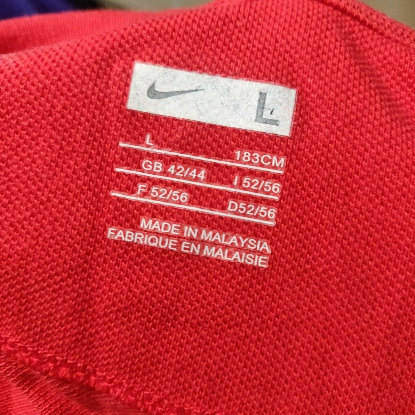 Manchester United Vintage Red Nike Polo Shirt Men Size Large