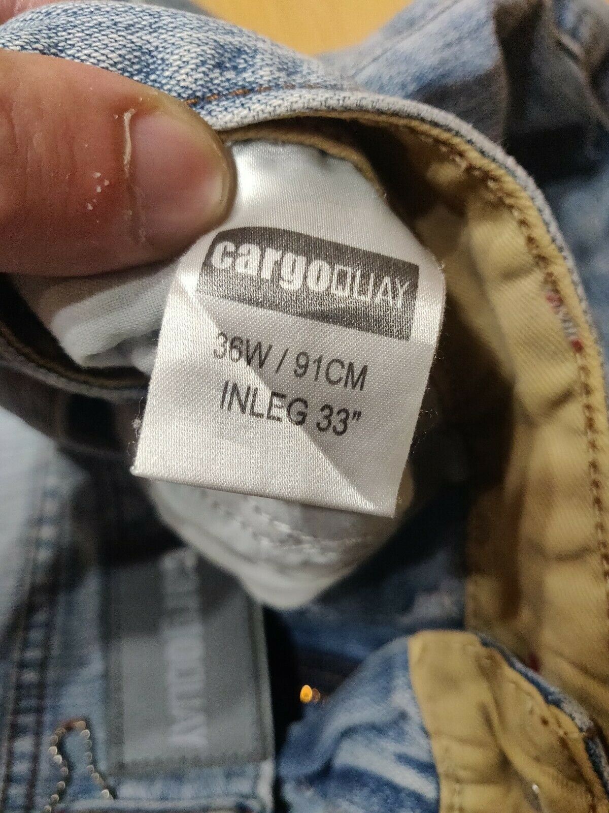 Cargo Quay Blue Denim Jeans Size 36W/33L