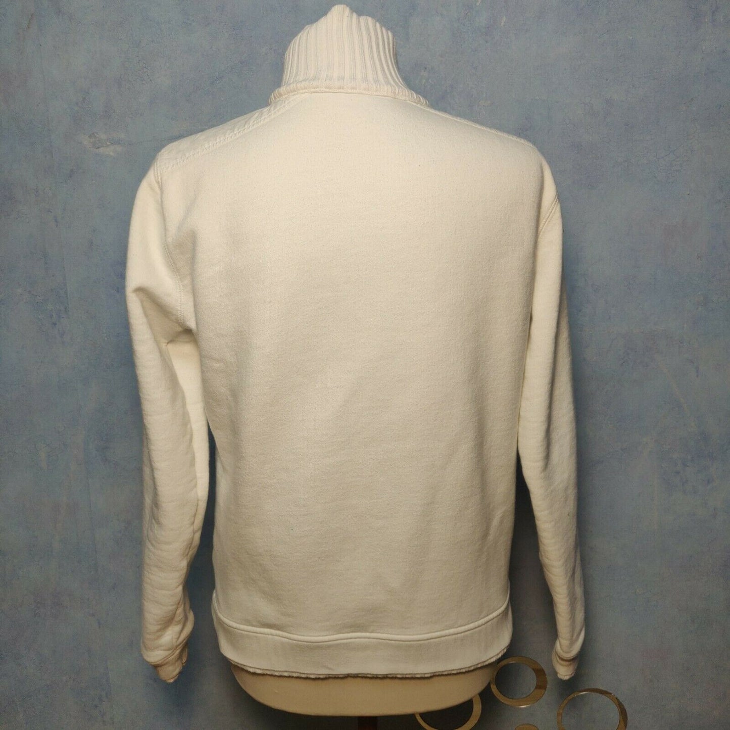 Tommy Hilfiger Beige Sweatshirt 1/4 Zip High Neck Women Size Medium