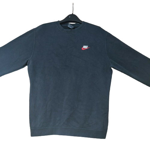 Nike Black Sweatshirt Logo Embroidered Men Size Medium