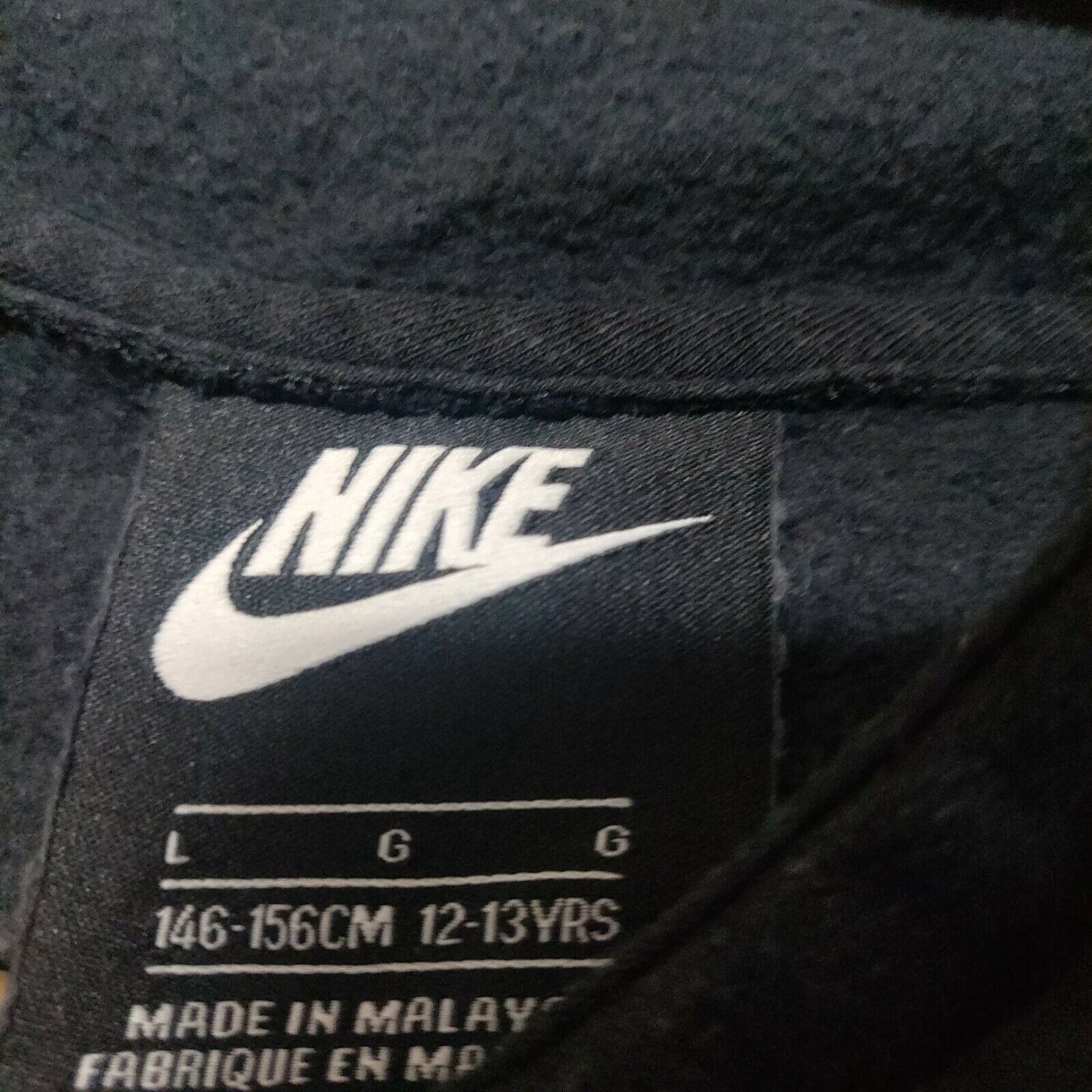 Nike Black Pullover Hoodie Long Sleeve Boy 12- 13Years Size Large