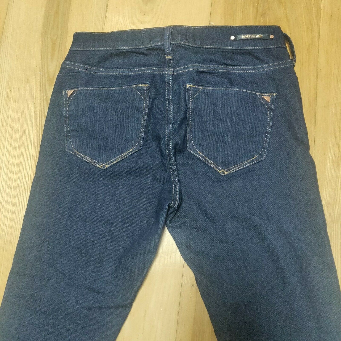 River Island Dark Blue Skinny Jeans Women Size 29W/28L