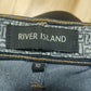 River Island Dark Blue Skinny Jeans Women Size 29W/28L