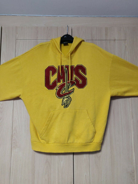 Cleveland Cavaliers Yellow NBA Pullover Hoodie Men Size Medium