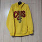 Cleveland Cavaliers Yellow NBA Pullover Hoodie Men Size Medium