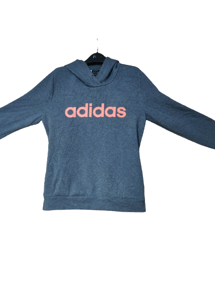 Adidas Dark Grey Pullover Hoodie Women Size UK 12-14 Medium