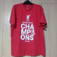 Official Liverpool LFC Football Champions 2019-20 Red Cotton T-Shirt Men Size XL