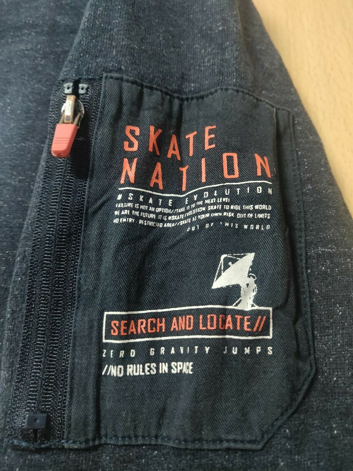 Skate Nation U.S.A Vintage 1993 Dark Grey Skater Hoodie Men Size Small 170-176cm