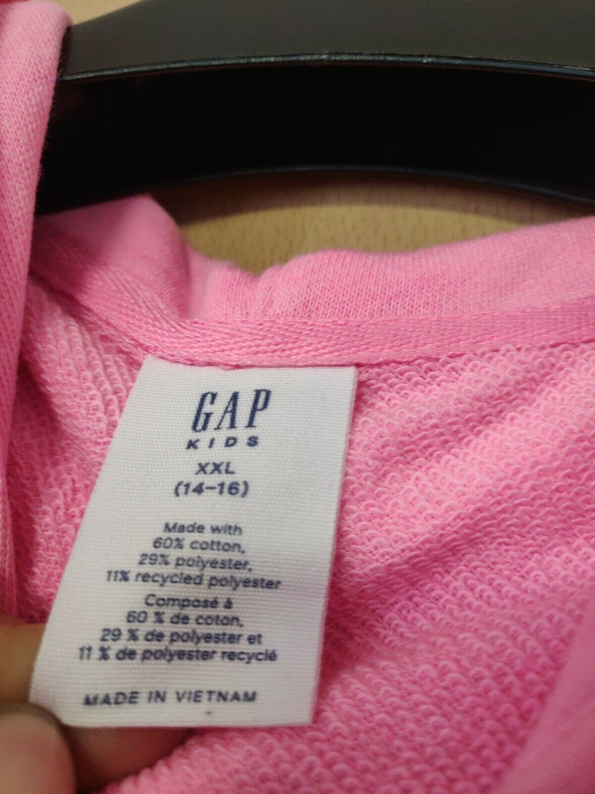 Pink Gap cotton Pullover Hoodie Girls Size 14-16Y XXL