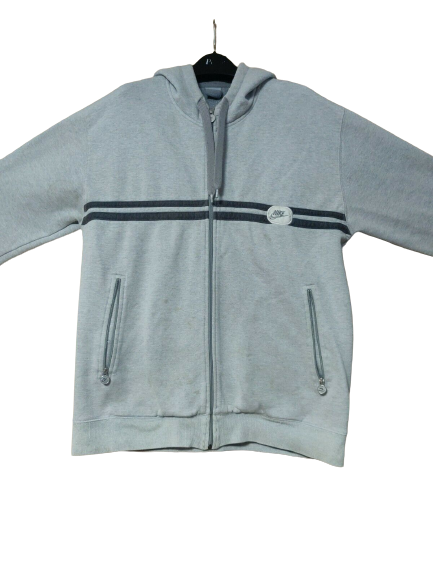 Nike Vintage Grey Full Zip Hoodie Men Size Large