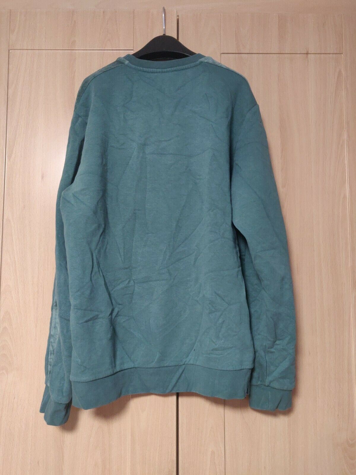 PUMA Green Sweatshirt Jumper Spell Out Logo Men Size Medium