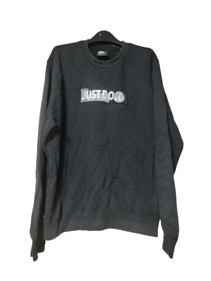 Nike Black Sweatshirt Just Do It Spell Out Logo Men Size Medium