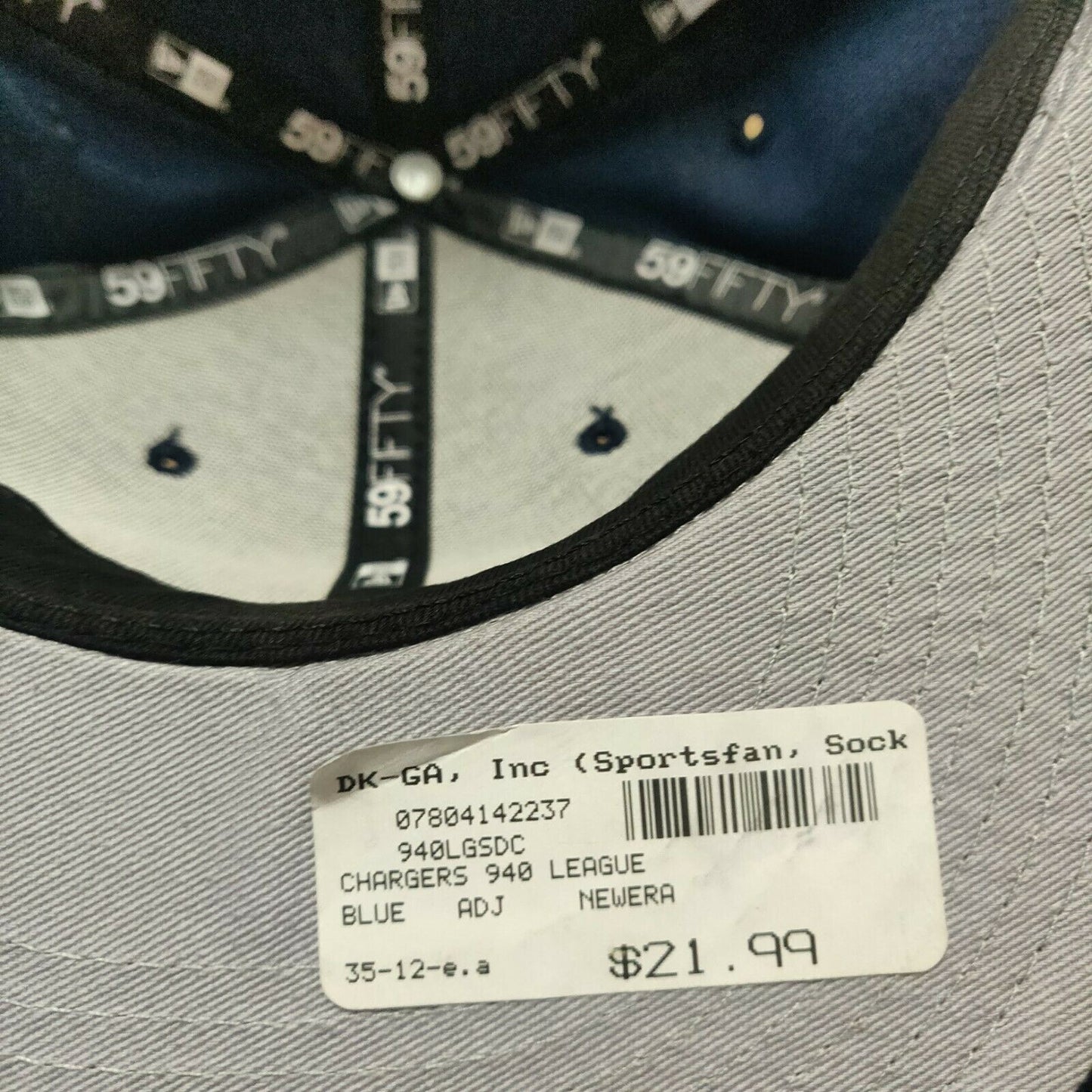 NFL Blue Los Angeles Chargers 59Fifty Cap Men