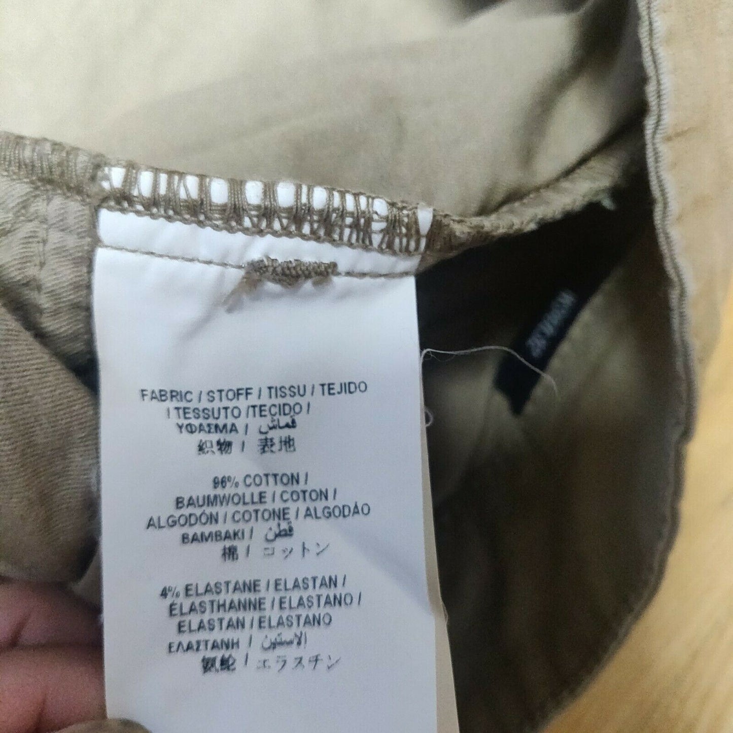 Gant Beige Chinos Trousers Regular Fit Men Size 34W/32L