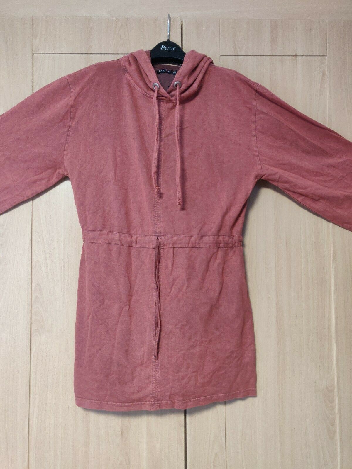 Nasty Gal Pink Hoodie Dress Women UK 6
