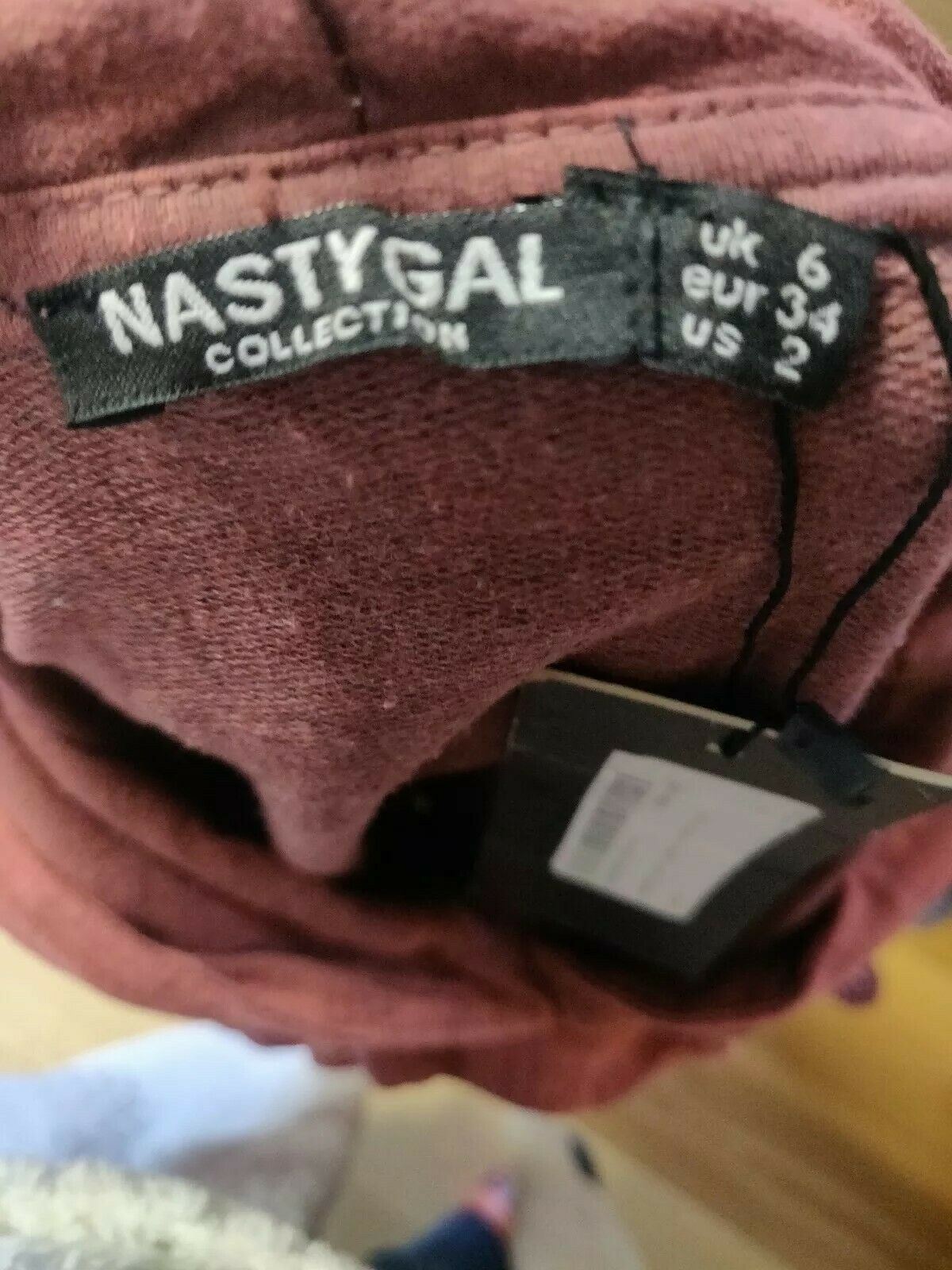 Nasty Gal Pink Hoodie Dress Women UK 6